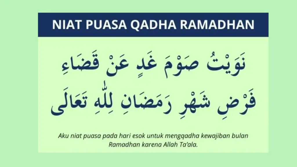 Niat Puasa Qadha Ramadhan
